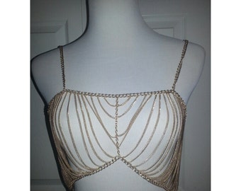 Popular items for chain bra on Etsy