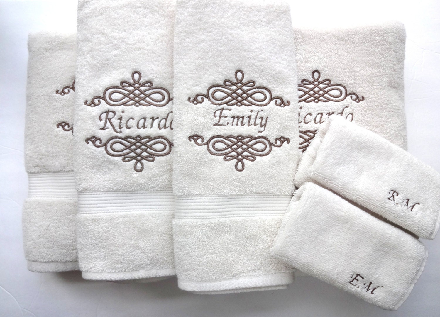 Printed hand towels for bathroom