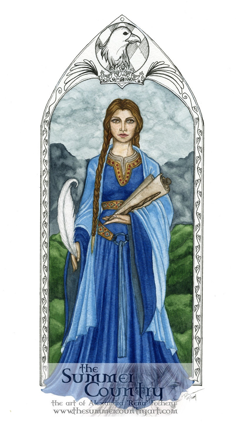 Rowena Ravenclaw Hogwarts Founder Art Print 8.5x11 inch size