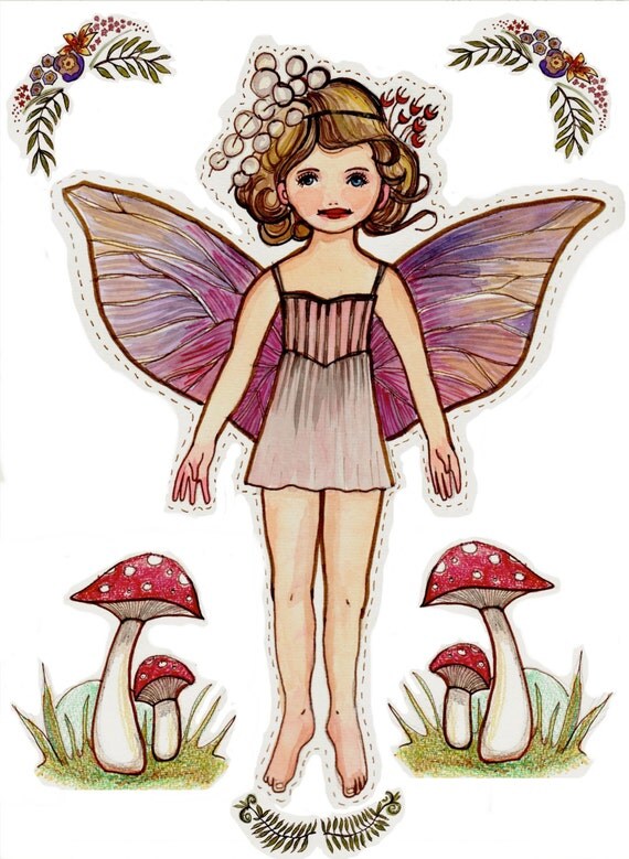 Fairy Paper Doll Kit by BrianaCorrScott on Etsy