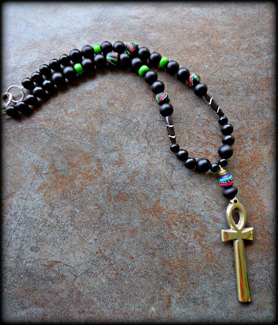 Men's Egyptian Jewelry Brass Egyptian Ankh by KheperaAdornments