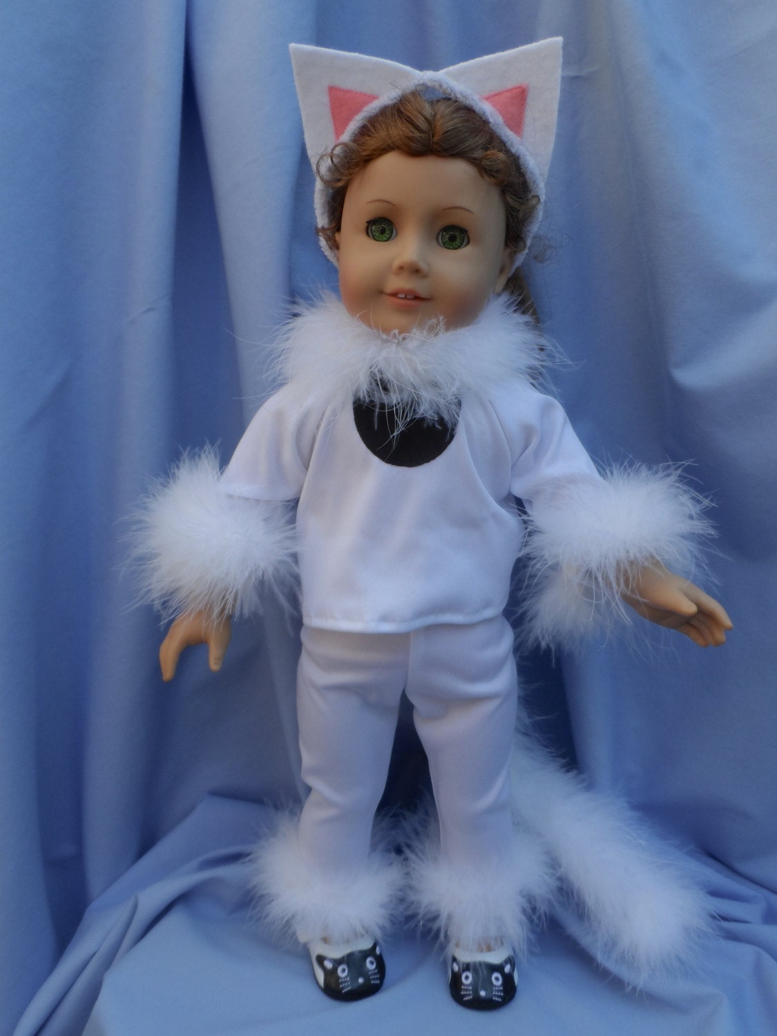 American Girl Doll White Kitty Cat Halloween Costume