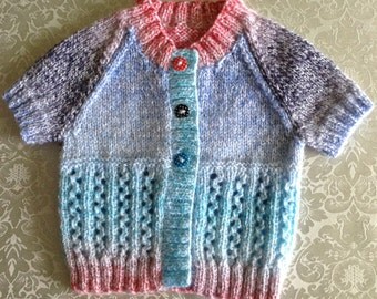 Multi Coloured Short Sleeve Cardigan