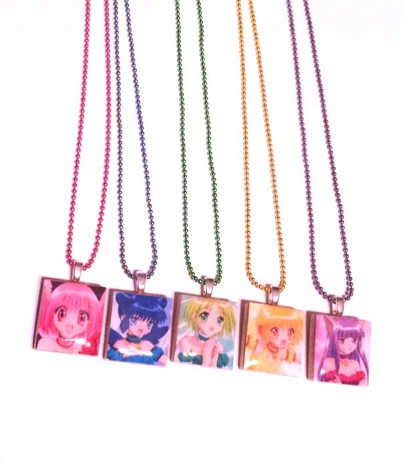Items similar to Mew Mew Power Scrabble Tile Pendants (Tokyo Mew Mew