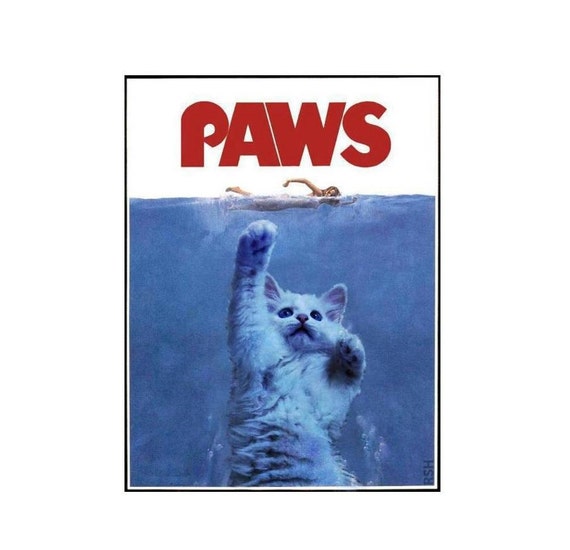 paws tshirt jaws parody