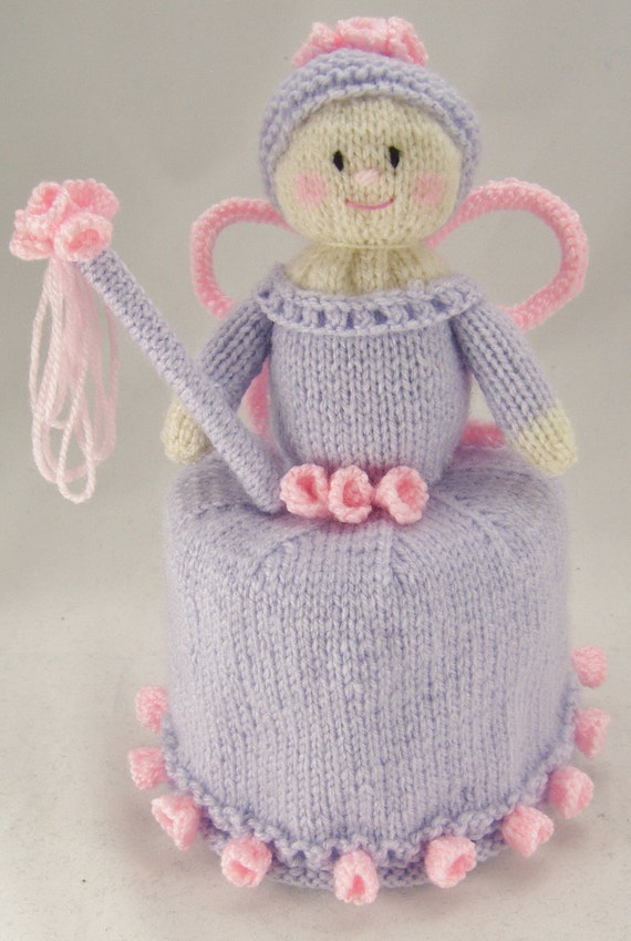 Knitting Pattern Flower Fairy Toilet Roll Cover