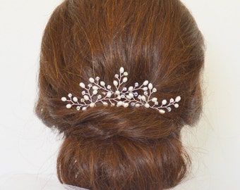 Wedding Hair Accessories, Bridal Hair Pins, Freshwater Pearl Crystal Hair Pins,Bridal Hair Accessory,Swarovski Crystal Hair Pins, set of 3