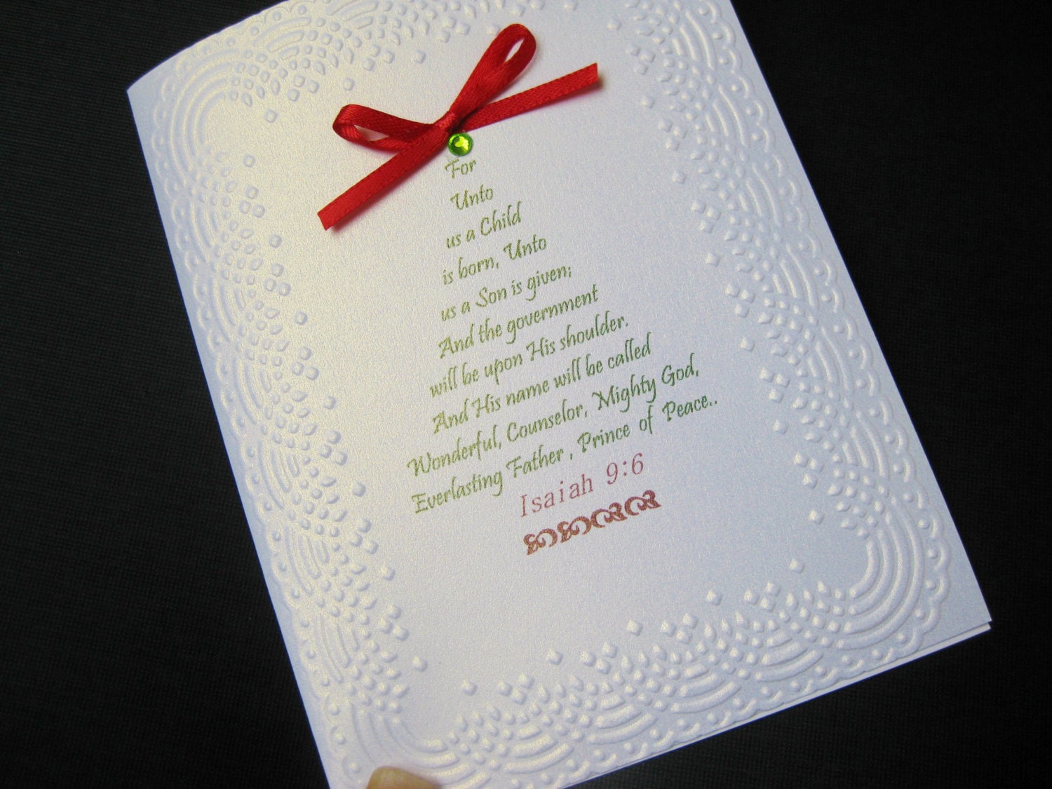 Handmade embossed Christmas Cards Christian Christmas by 