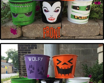 Personalized Halloween Bucket - Custom Holiday Buckets