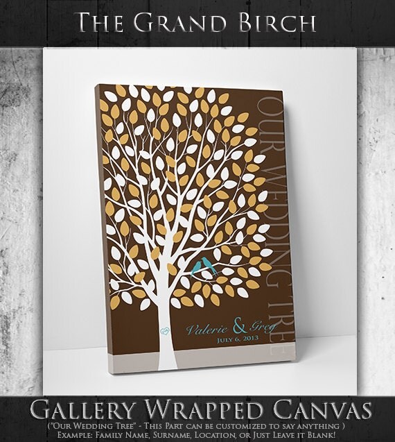Custom Wedding Guestbook - Wedding Tree Guest Book - Alternative Guest Book - 55-150 Guests - 16x20 Inches - FREE SHIPPING by WeddingTreePrints
