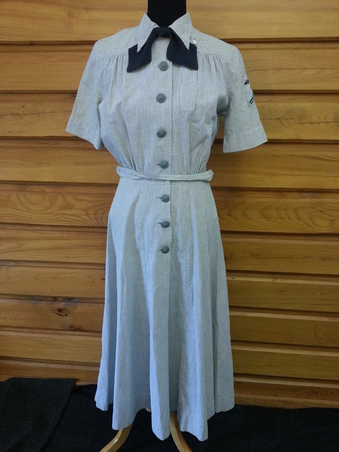 WWII Navy WAVES Uniform: Dress & Tie 1940s 2829