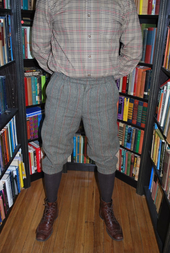 Tweed Knickers Plus Fours Breeches Knee Pants by BWBritishVintage