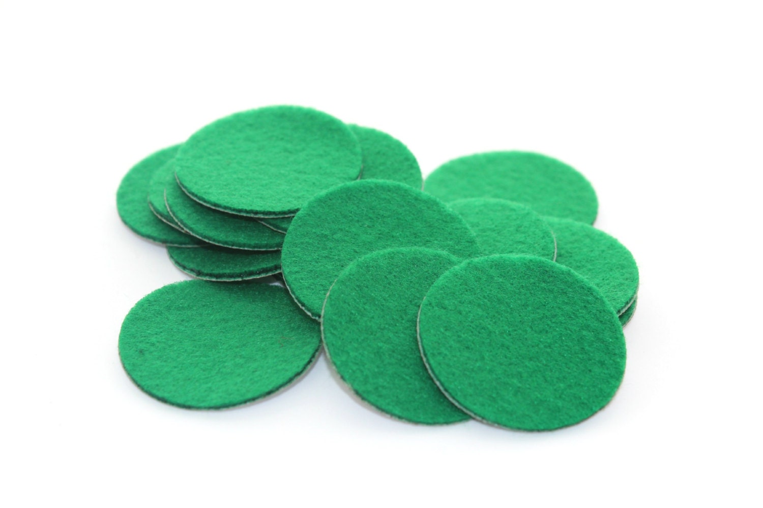1.5 Classical Green Adhesive Felt Circles Felt
