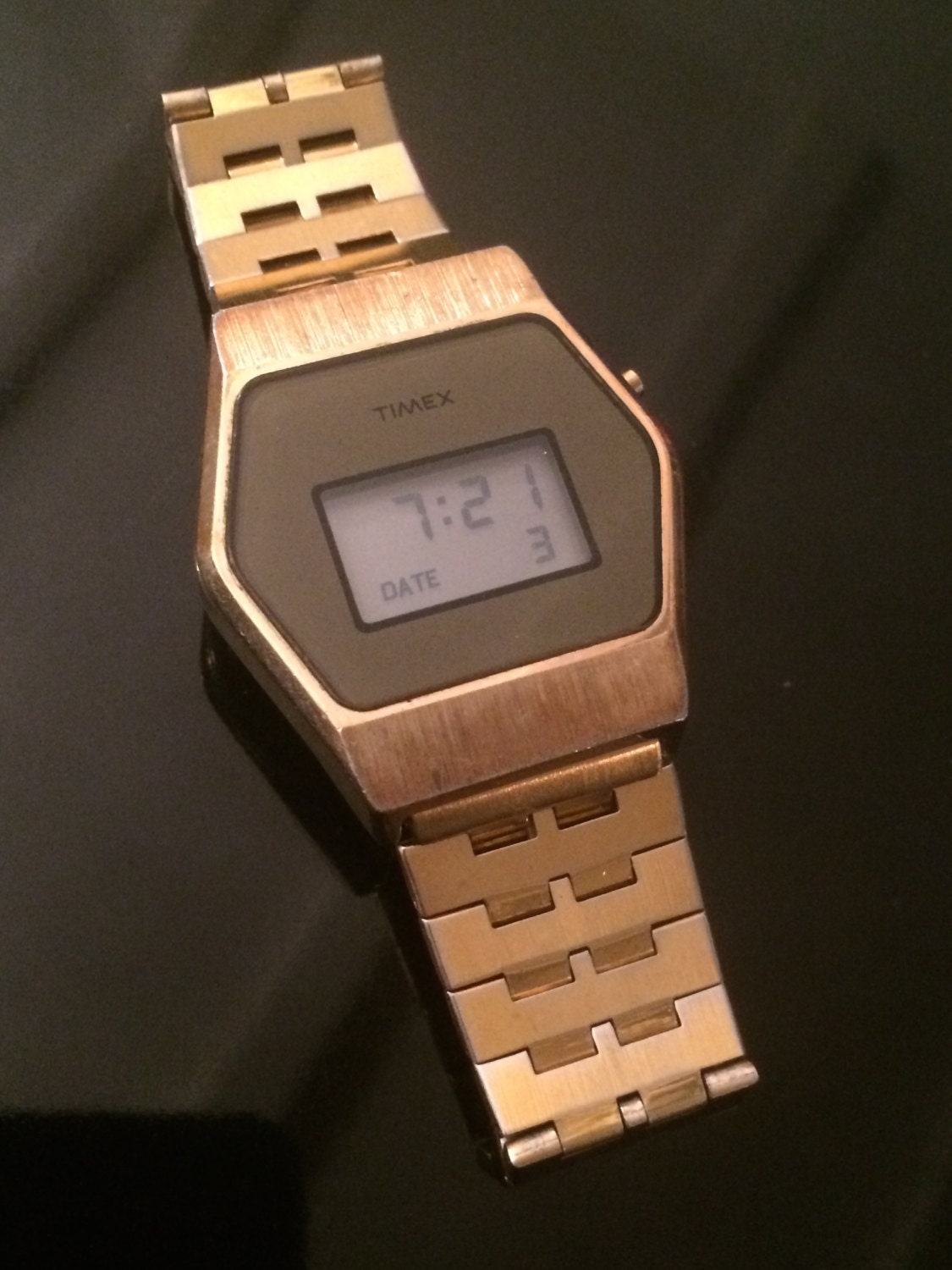 timex gold digital watch