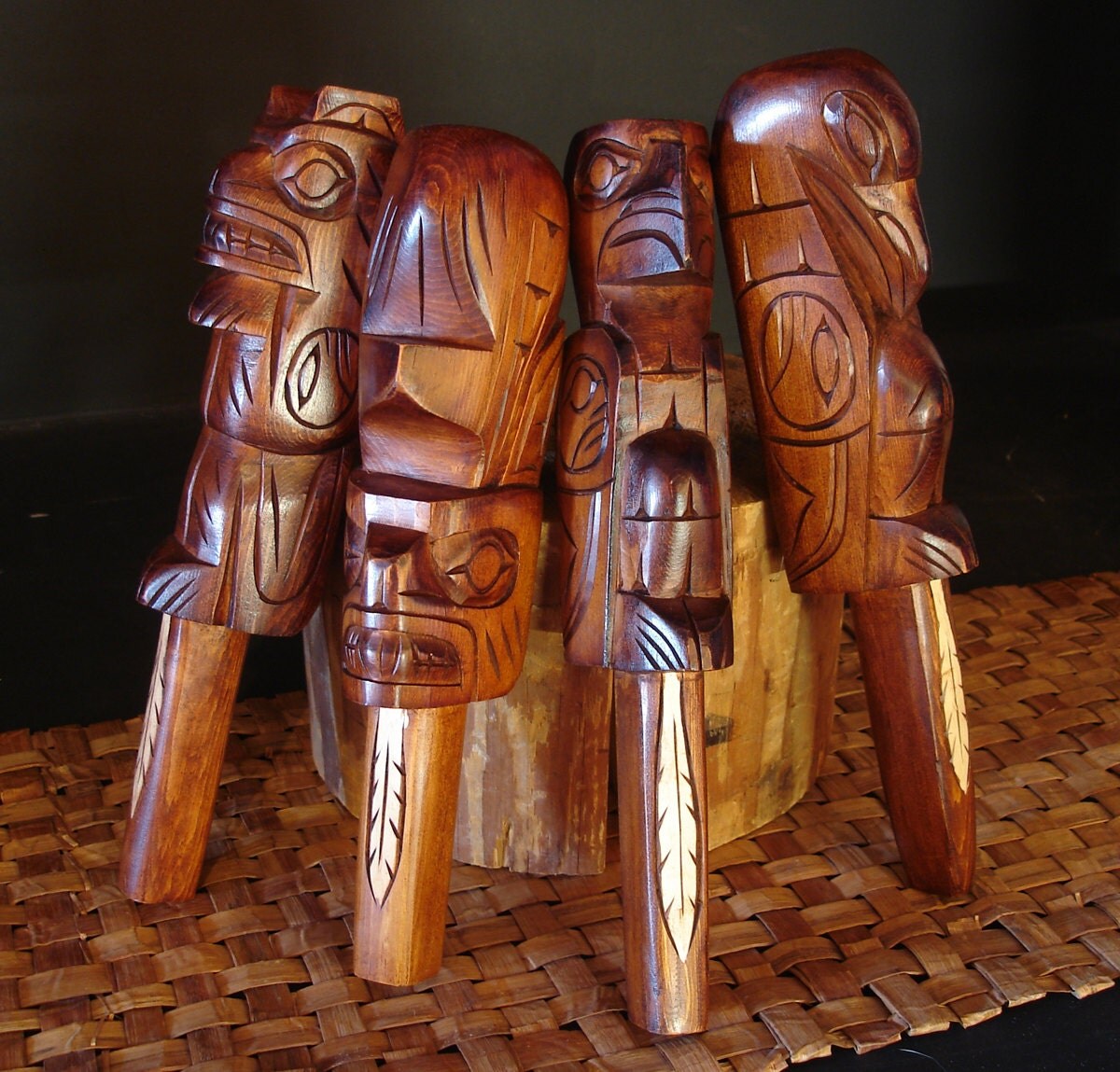 Native American Talking Stick Northwest Coast Staff