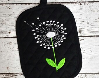 Dandelion Filled Embroidery Design - flower Embroidery Design - dandelion Embroidery Design - summer Embroidery Design