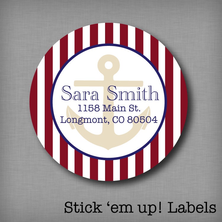 Return Address Labels Personalized Round Address Stickers