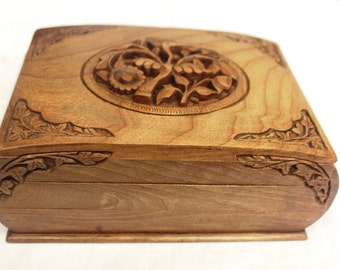  Art Beautifully Carved 9x6 × large wooden toy box wedding gift box