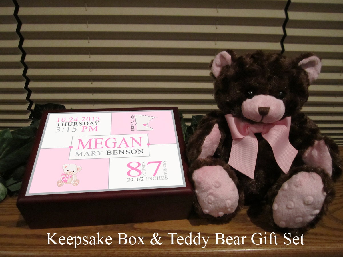 New Baby Girl Gift Personalized Birth Announcement Keepsake