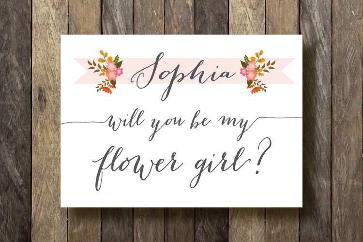 Free Printable Flower Girl Invites
