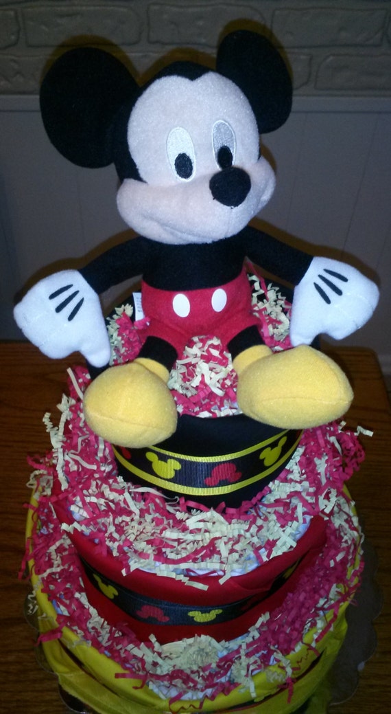 3 Tier Disney Mickey Mouse Diaper Cake