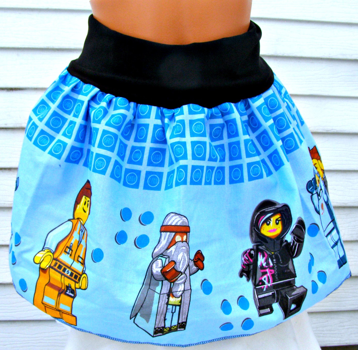 Awesome Skirt made with Licensed The LEGO Movie fabric Emmet