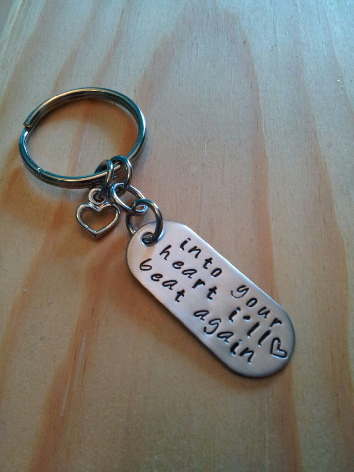 Hand Stamped Keychain Personalized Keychain By Blackwolfdesigns21 3409