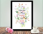 Quote Print,Printable wall art decor poster,Instant Download,Valentines Day Print,Printable Love quote,I love you print,Custom print Il_170x135