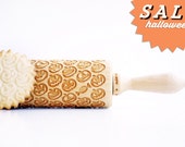 S A L E *** PUMPKINS *** Embossing rolling pin, laser engraved rolling pin ***Halloween***