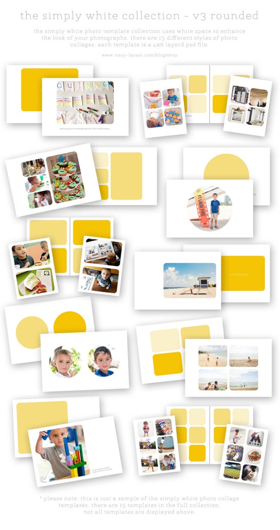 template collage v3 photo collection the by simply edge rounded v3r white