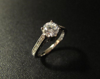 Vintage Designer Inspired Engagement Ring, Made to Order