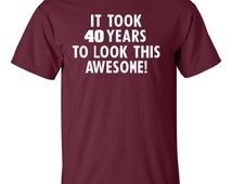Popular items for 40th birthday tshirt on Etsy