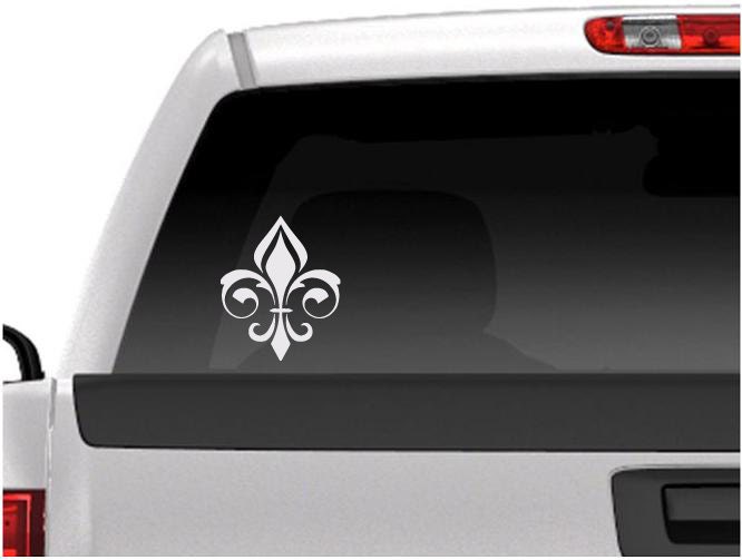 Fancy Fleur De Lis Vinyl Car Window Decal Car Window Sticker