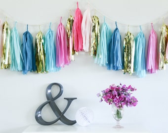 CUPCAKE tissue tassel garland party decoration