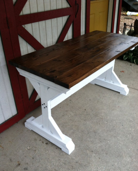 Farmhouse Table \/ Two Tone Table \/ by WolfcreekFurnitureCo on Etsy Farmhouse Table \/ Two Tone Table \/ by WolfcreekFurnitureCo on Etsy