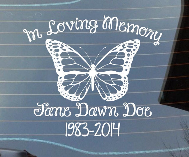 In Loving Memory Car Decals >> In Loving Memory Car Window Decal With A Butterfly Car In Loving Memory Car Decals >> In Loving Memory Car Window Decal With A Butterfly Car