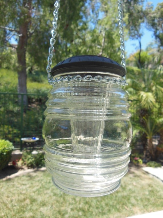 Vintage Glass Light Globe Outdoor Hanging Fairy Solar Light