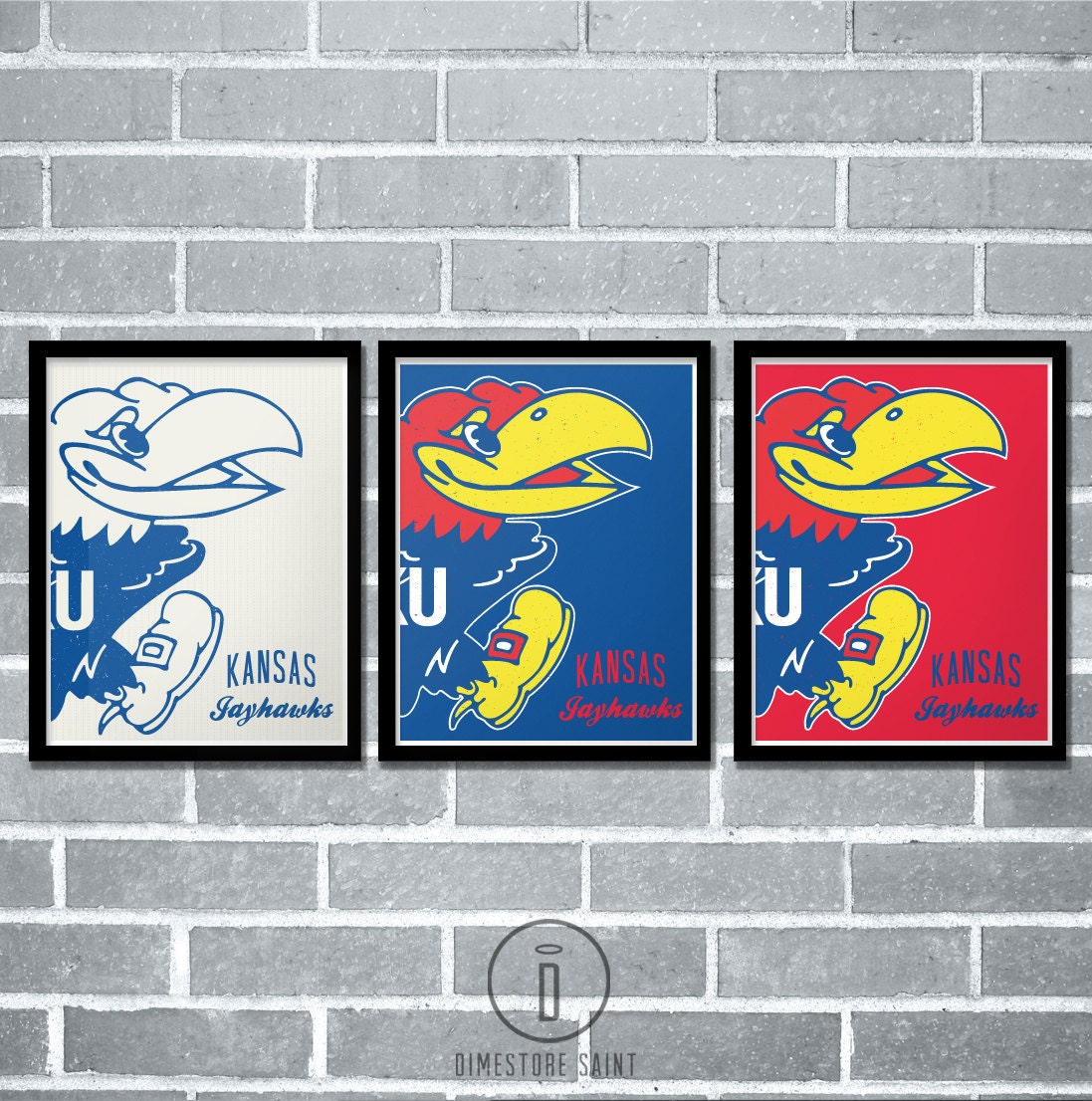 Kansas Jayhawks Graphic Print University of Kansas Jayhawk