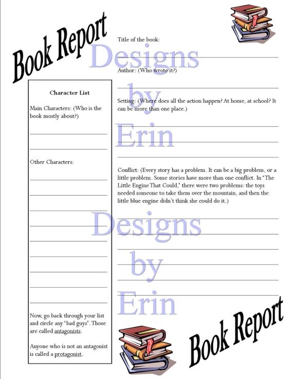 book report worksheet by heartbeatecho on etsy