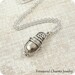 Microphone Necklace, Silver Microphone Charm on a Silver Cable Chain