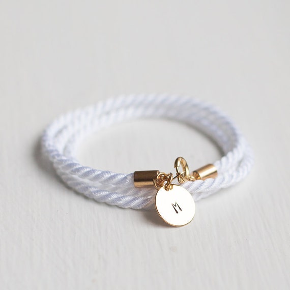 Bracelet White Gold Nautical bracelet personalized jewelry ...