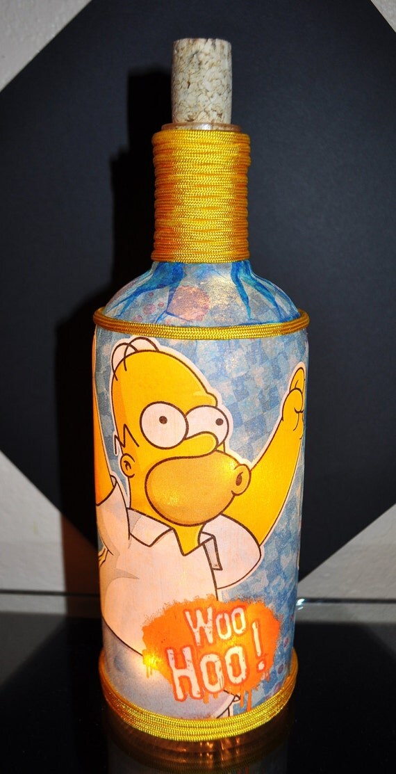 THE SIMPSONS lighted bottle for the Simpsons fan Homer and