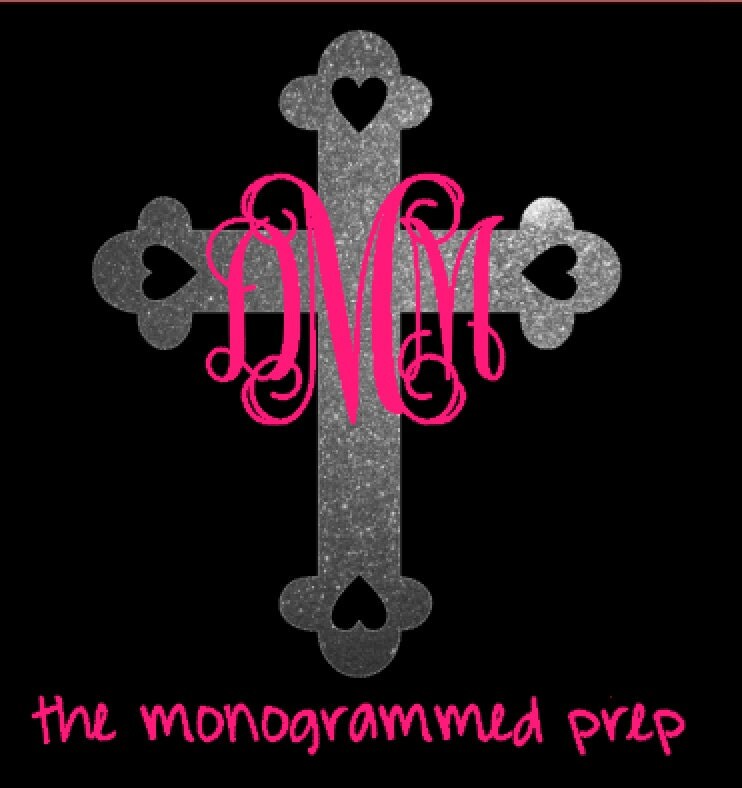 Christian Cross Monogram Car Decal Laptop Monogram Notebook