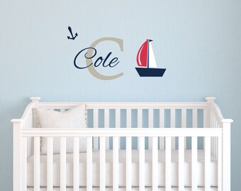 Sailboat wall decals | Etsy