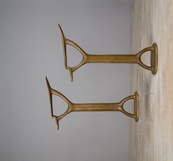 Antique Shoe Stand / Brass Shoe Shine Stand / Brass Foot Rest