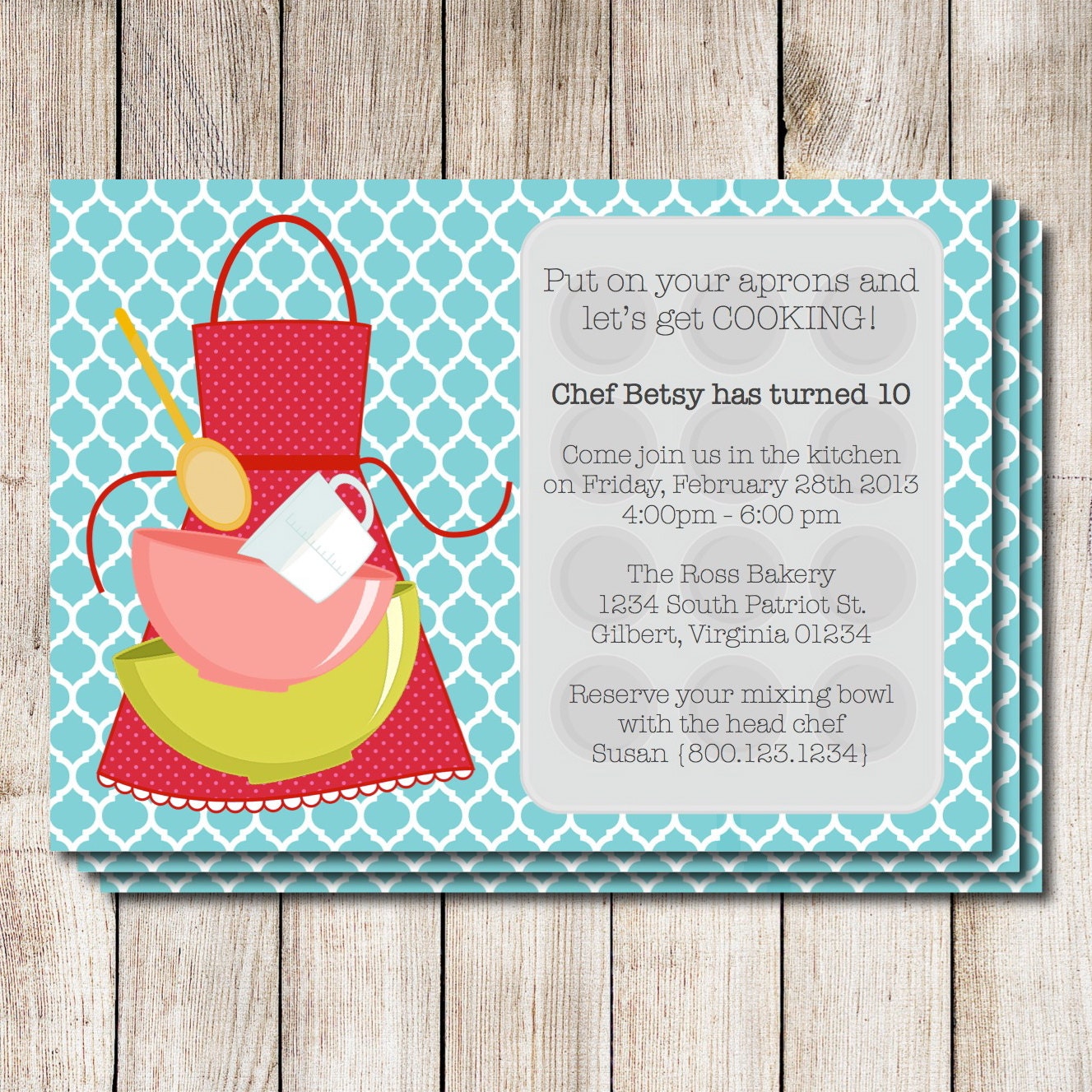Cooking Party Invitations 3