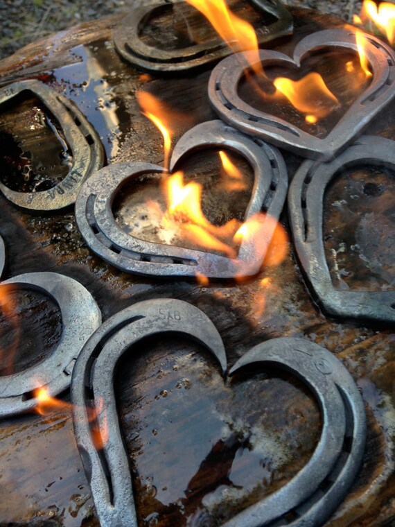 Horseshoe heart for wedding anniversary iron by hammeredforge