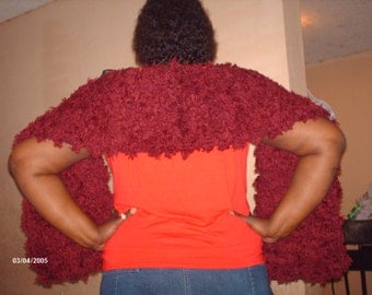 Pattern for buttoned crocheted wrap