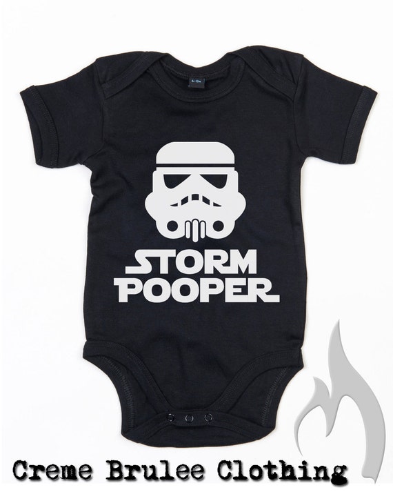 Funny baby grow Star Wars Storm Pooper Boys by Cremebruleestore