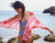 Coral Tie Dye Kimono